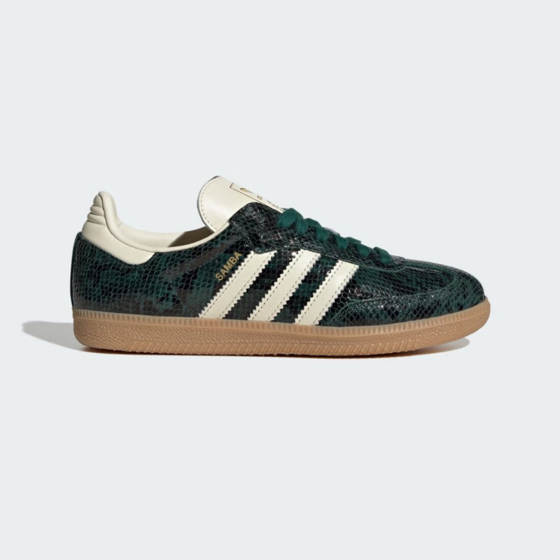 Samba OG Cuir Craquelé Vert Métallique Femme