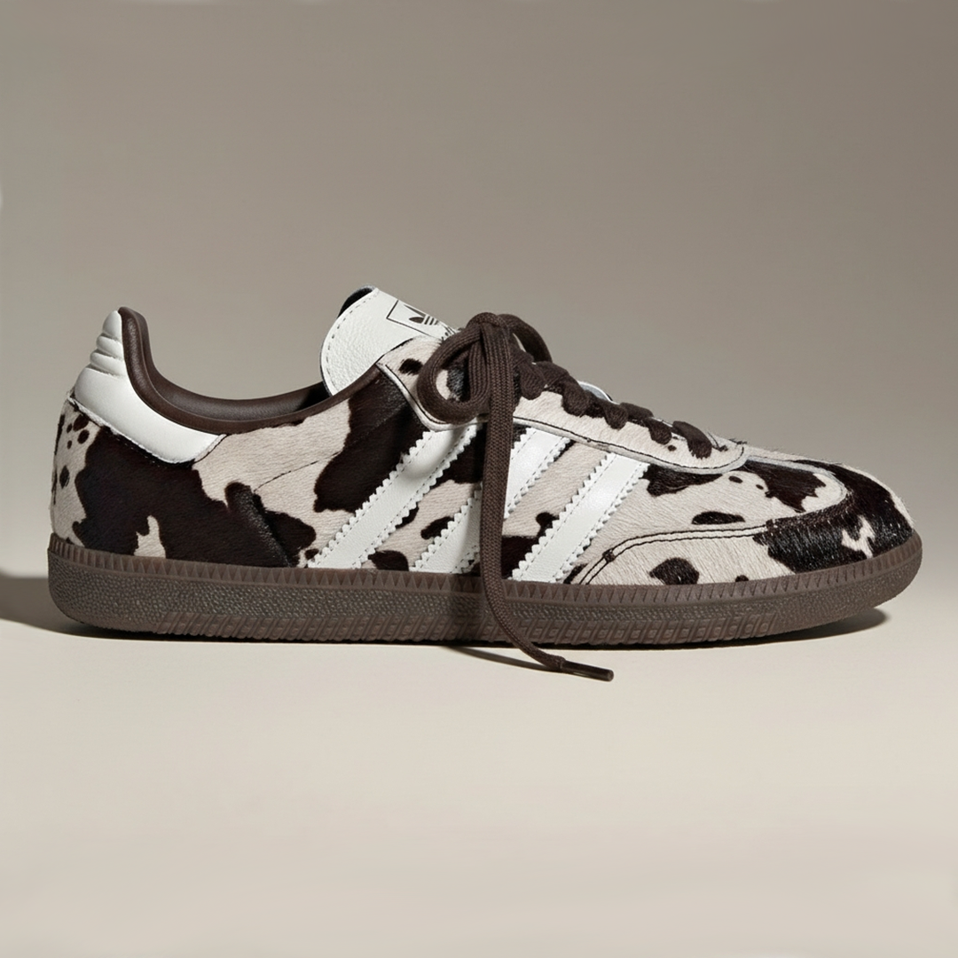 Samba OG Cow Print Marron Foncé Blanc Femme