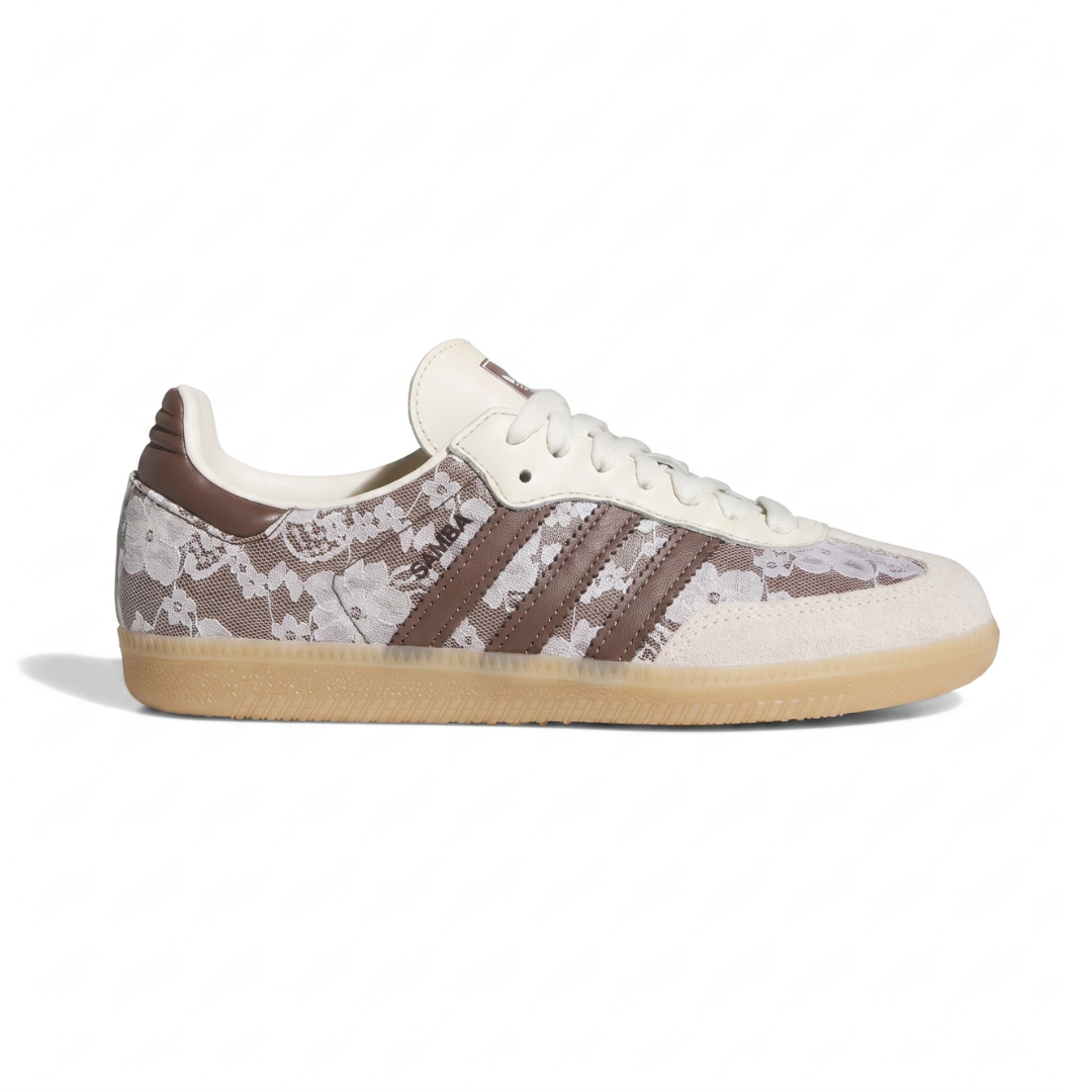 Samba OG Earth Lace Femme | Sneakers Cuir Blanc Cassé Earth Strata
