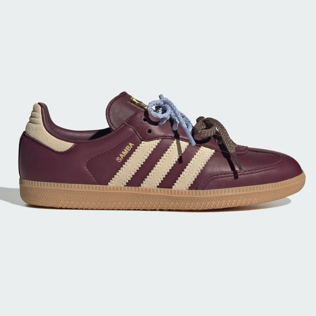 Samba OG Bordeaux Vanille Chaude Femme | Sneakers 4 Looks Lacets Raffinés