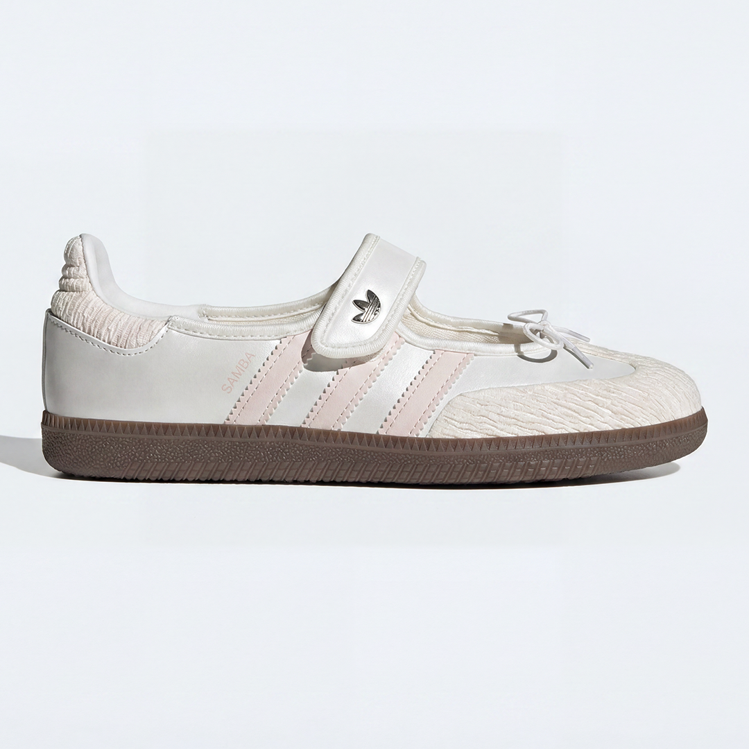 Samba Jane Blanc Nuage Rose Femme | Sneakers Ballerine Douceur Féminine