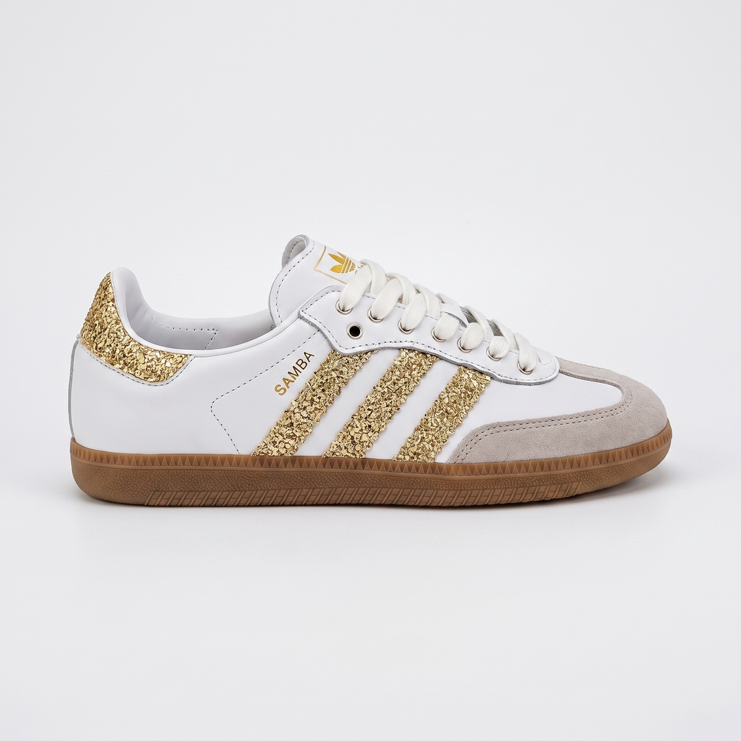 Samba OG Glam Edition Or | Sneakers Femme Cuir Verni Doré Luxe