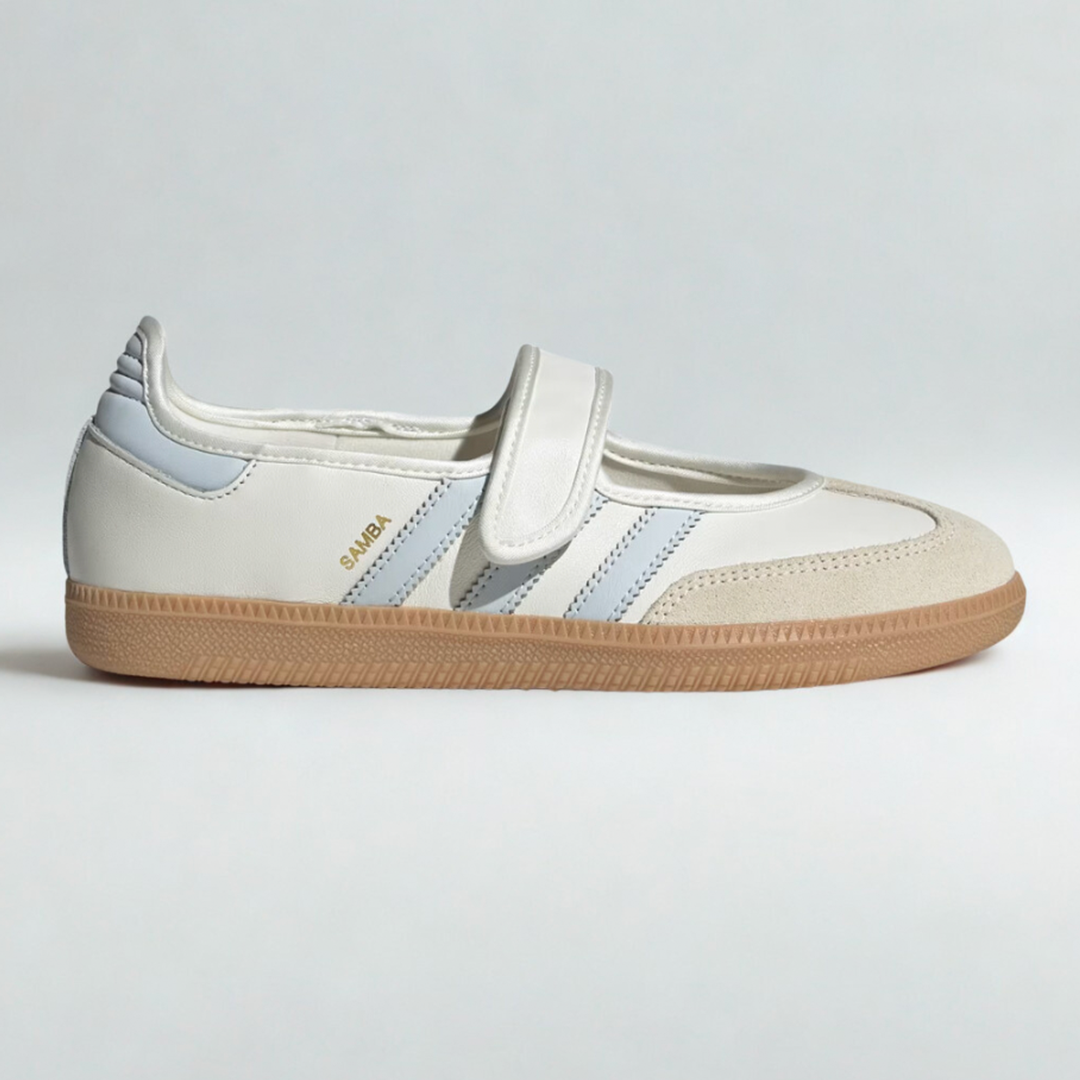 Samba Jane Blanc Bleu Gomme Femme | Sneakers Fresh Clean Estivales