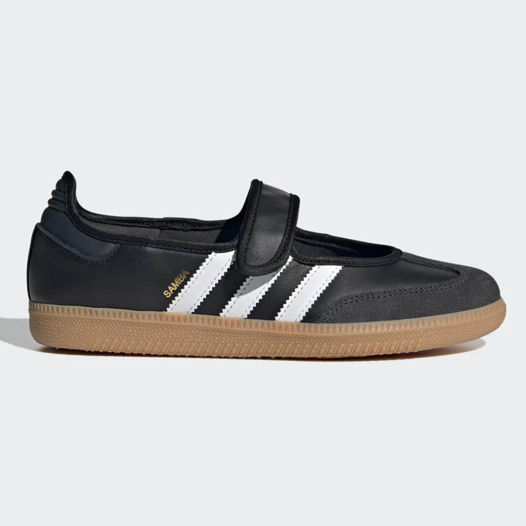 Samba Jane Noir Blanc Gomme Femme | Sneakers Mary Jane Élégance Sombre