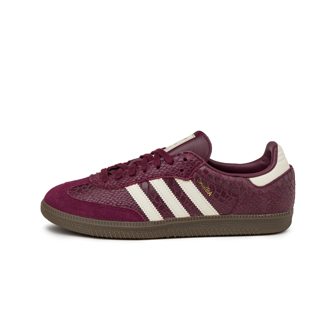 Samba OG Cuir Serpent Bordeaux Femme